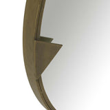 verona classic round mirror antique brass