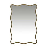 verona wave mirror antique brass