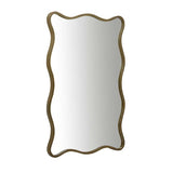 verona wave mirror antique brass