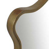 verona wave mirror antique brass