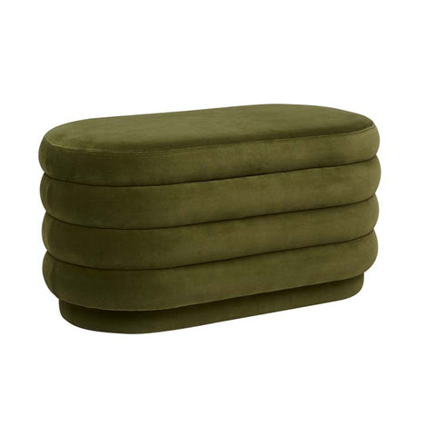 kennedy ribbed oval ottoman pickle