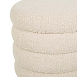 kennedy ribbed ottoman beige boucle
