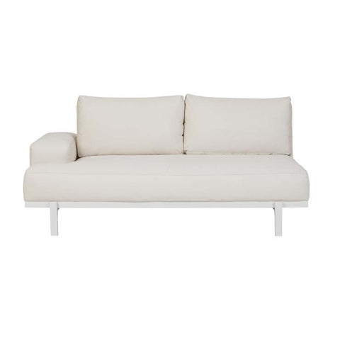 aruba platform two seater left arm sofa canvas