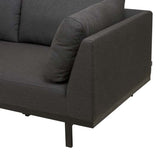 aruba platform two seater left chaise sooty