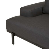 aruba platform two seater left chaise sooty