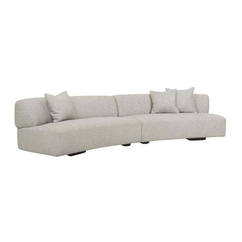felix arc four seater sofa set silver speckle