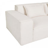 felix block three seater sofa jasmine white