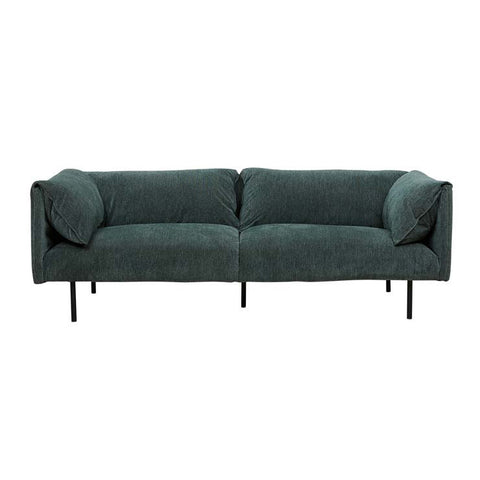 felix fold three seater sofa evergreen
