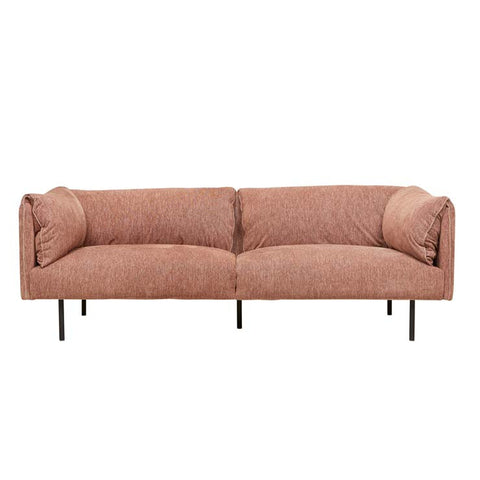 felix fold three seater sofa rust