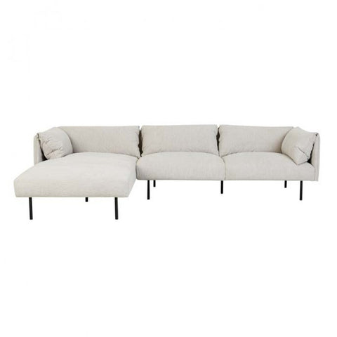 felix fold left chaise sofa set windy grey