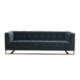 kennedy tufted three seater sofa slate blue
