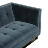 kennedy tufted three seater sofa slate blue