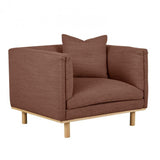 sidney fold sofa chair rust speckle