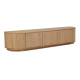 Oberon Crescent Entertainment Unit Natural 2100mm