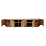 Oberon Crescent Entertainment Unit Natural 2100mm