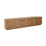 Oberon Crescent Entertainment Unit Natural 2100mm