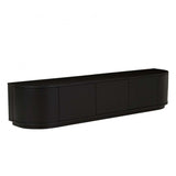 Oberon Crescent Entertainment Unit Black 2100mm
