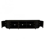 Oberon Crescent Entertainment Unit Black 2100mm