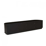 Oberon Crescent Entertainment Unit Black 2100mm