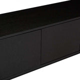 Oberon Crescent Entertainment Unit Black 2100mm