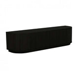 Oberon Crescent Entertainment Unit Black 1800mm