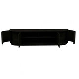 Oberon Crescent Entertainment Unit Black 1800mm