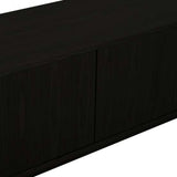 Oberon Crescent Entertainment Unit Black 1800mm